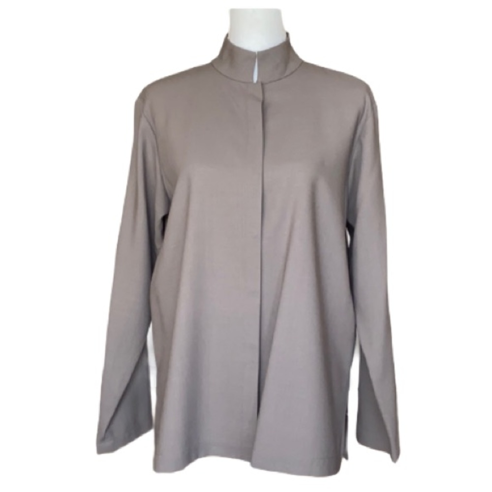 Eileen Fisher relaxed fit stand collar fine wool jacket NEW Size S / US 6-8